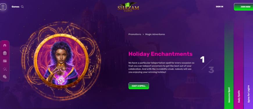 Shazam Casino Other Promo Page