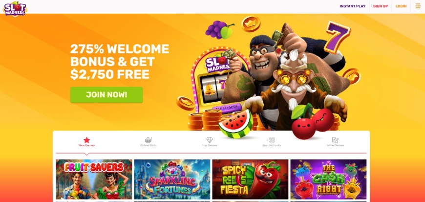 Slot Madness Casino Home Image