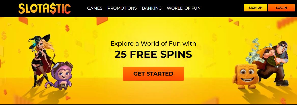 Slotastic Casino Main Page