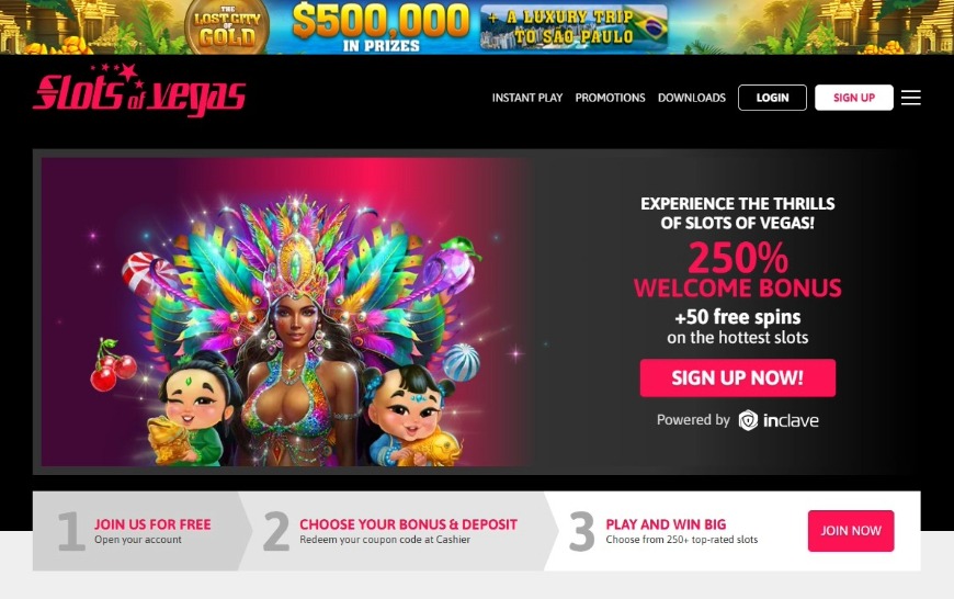 Slots Of Vegas Casino Home Image