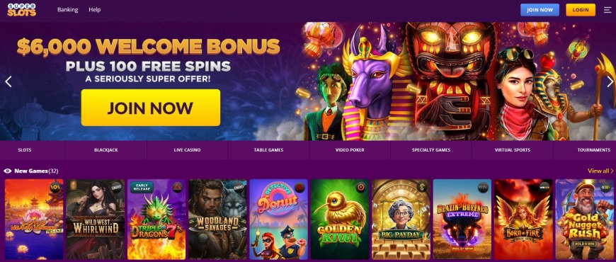 Superslots Casino Home Image