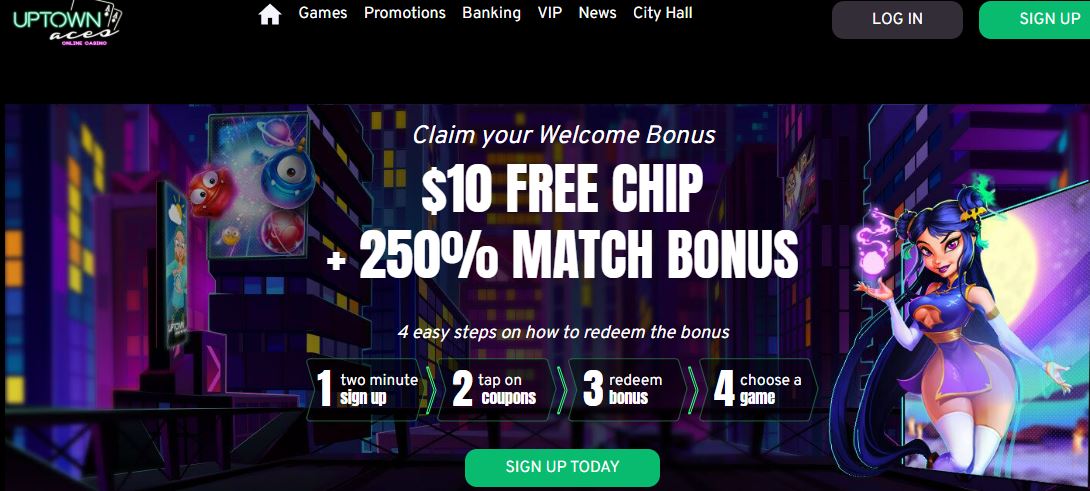 Uptown Aces Casino Main Page