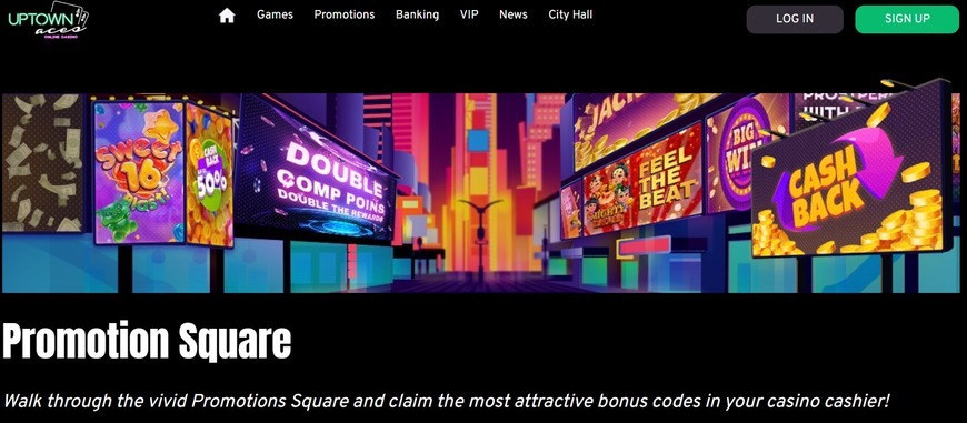 Uptown Aces Casino Promo Page