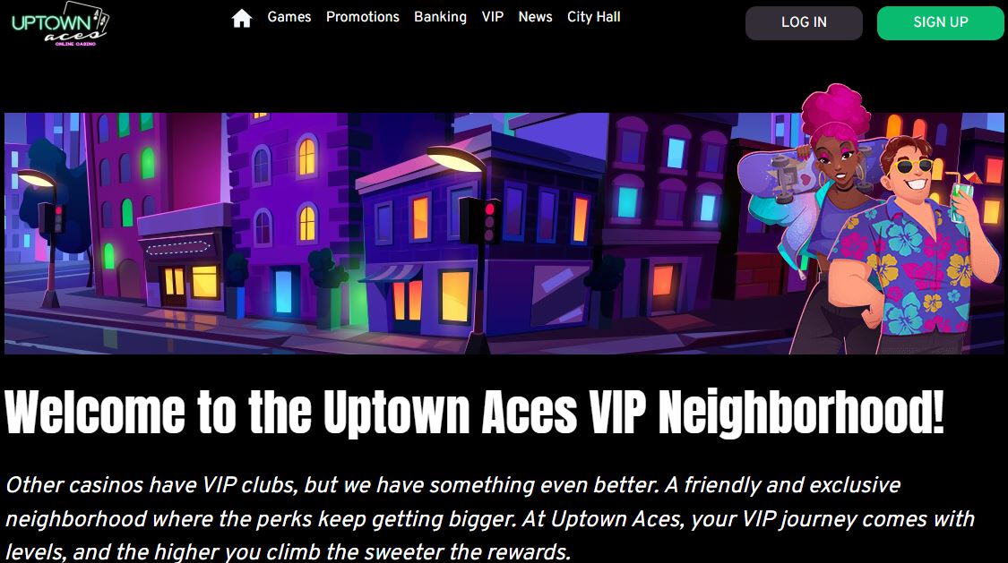 Uptown Aces Casino Vip Page