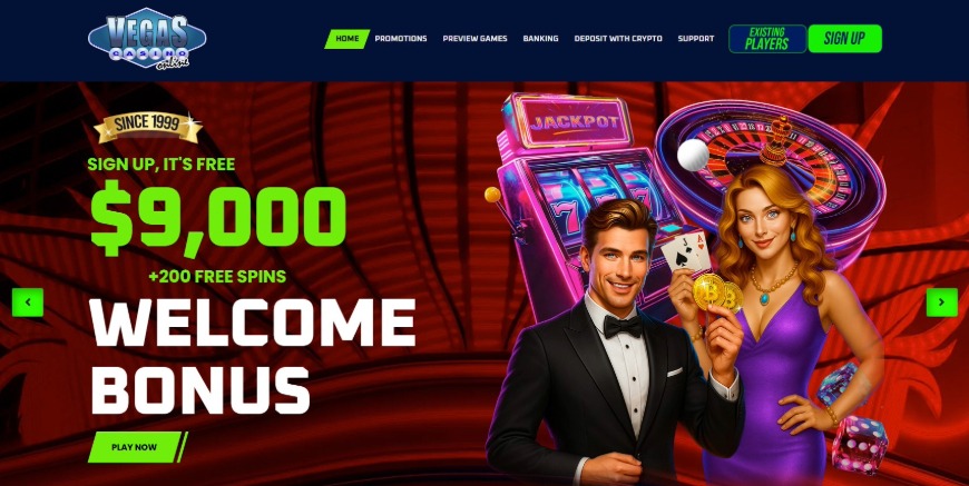 Vegas Casino Online Home Image