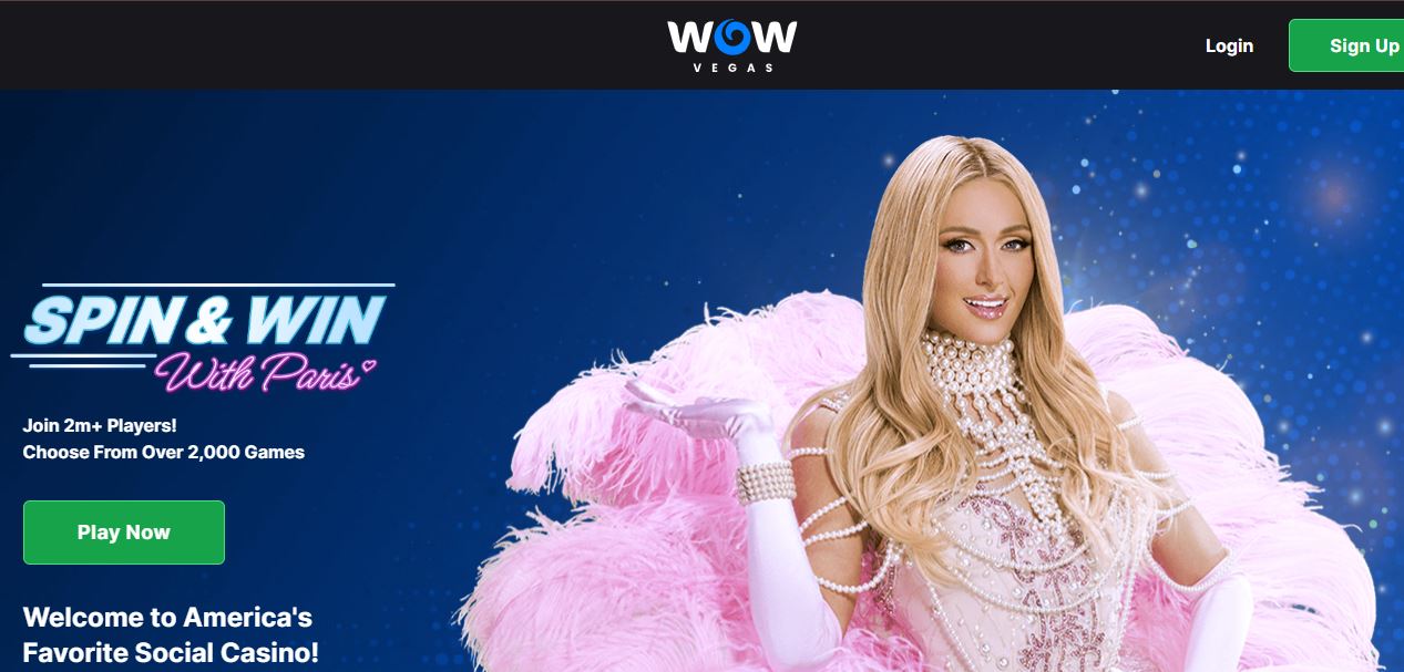 Wow Vegas Casino Main Page