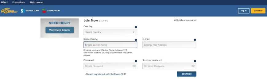 Betrivers Casino Signup Image