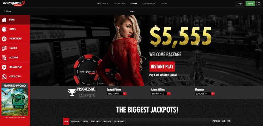 Everygame Casino Home Image