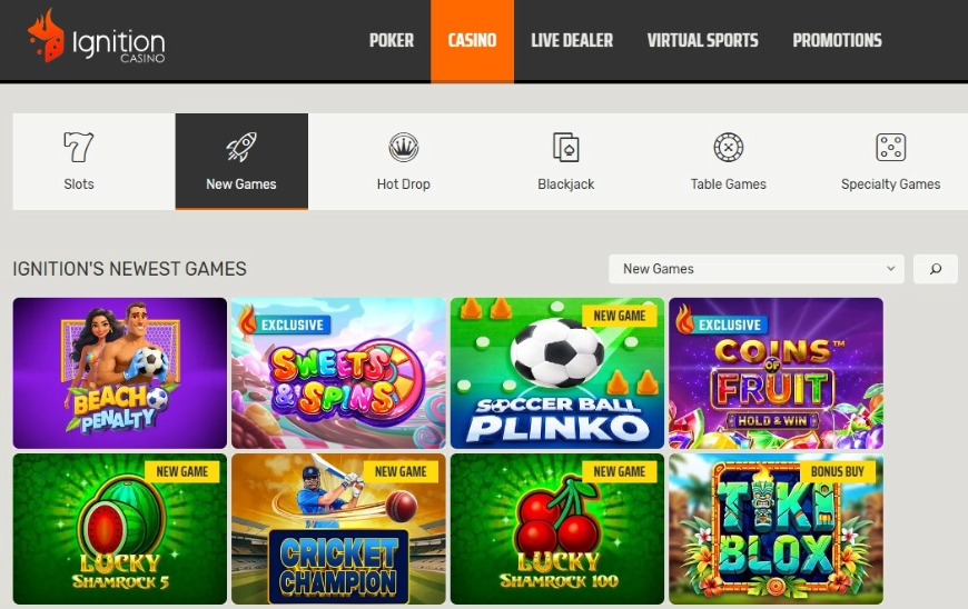 Ignition Casino Games Image