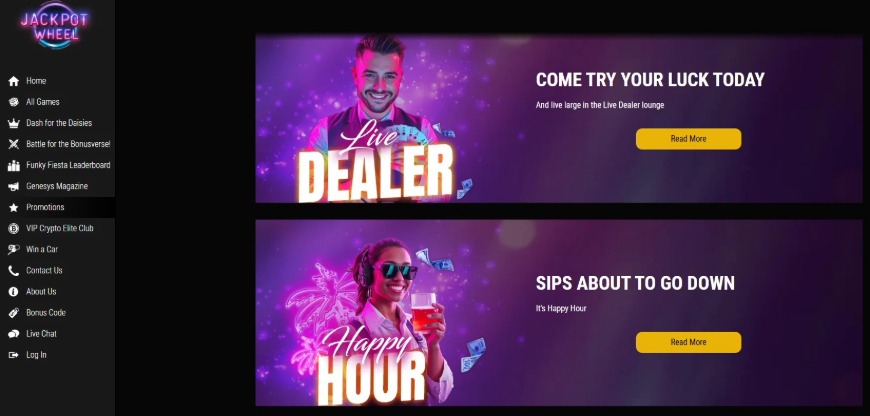 Jackpot Wheel Casino Promotions Image