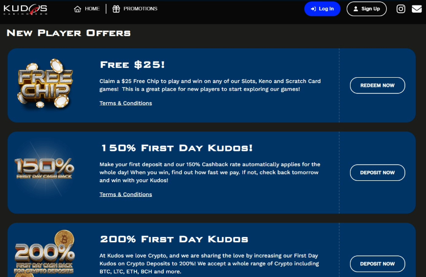 Kudos Casino Promotions Image