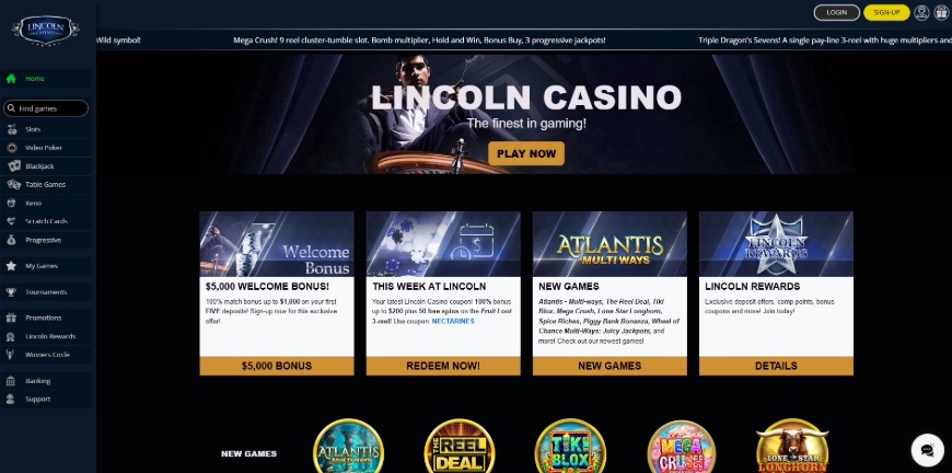 Lincoln Casino Home Image