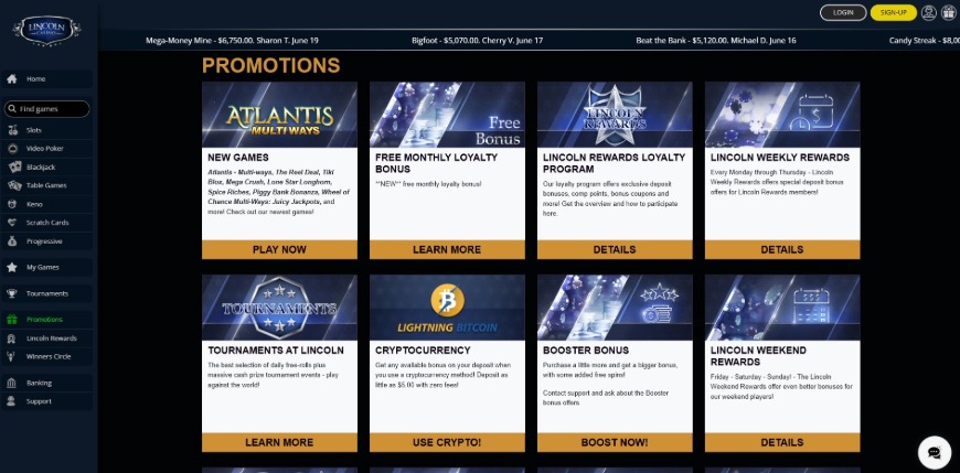 Lincoln Casino Promotions Image (2)