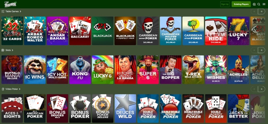 Old Havana Casino Games Image