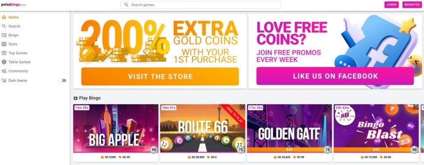 Pulsz Bingo Home Image