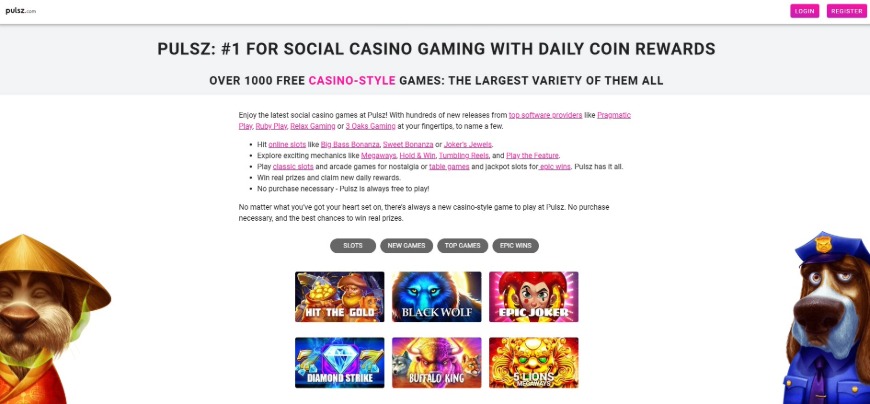 Pulsz Casino Games Image