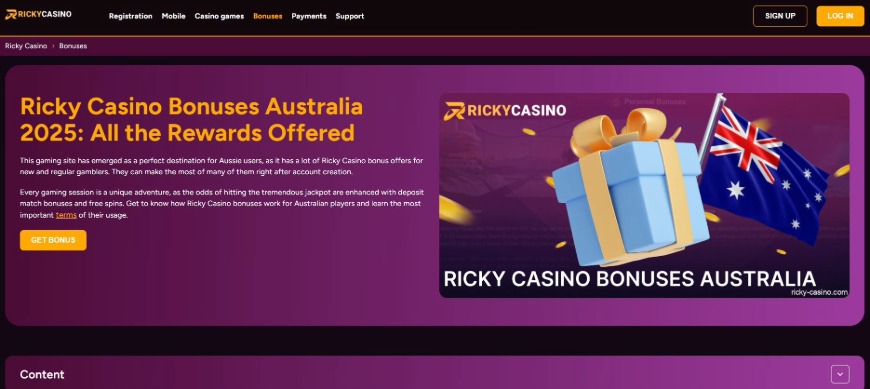 Ricky Casino Promo Image