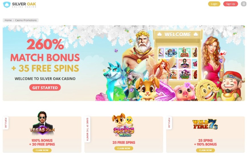 Silveroak Casino Promotions Image
