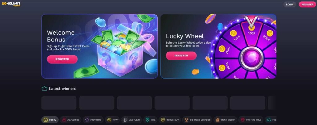 Nolimitcoins Home Image