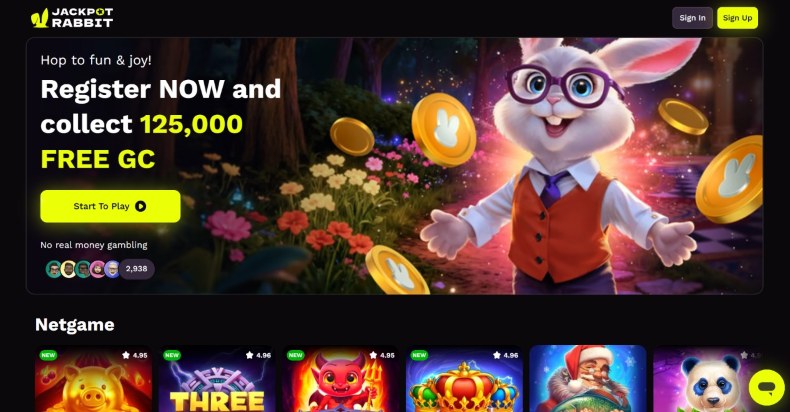 Jackpot Rabbit Homepage
