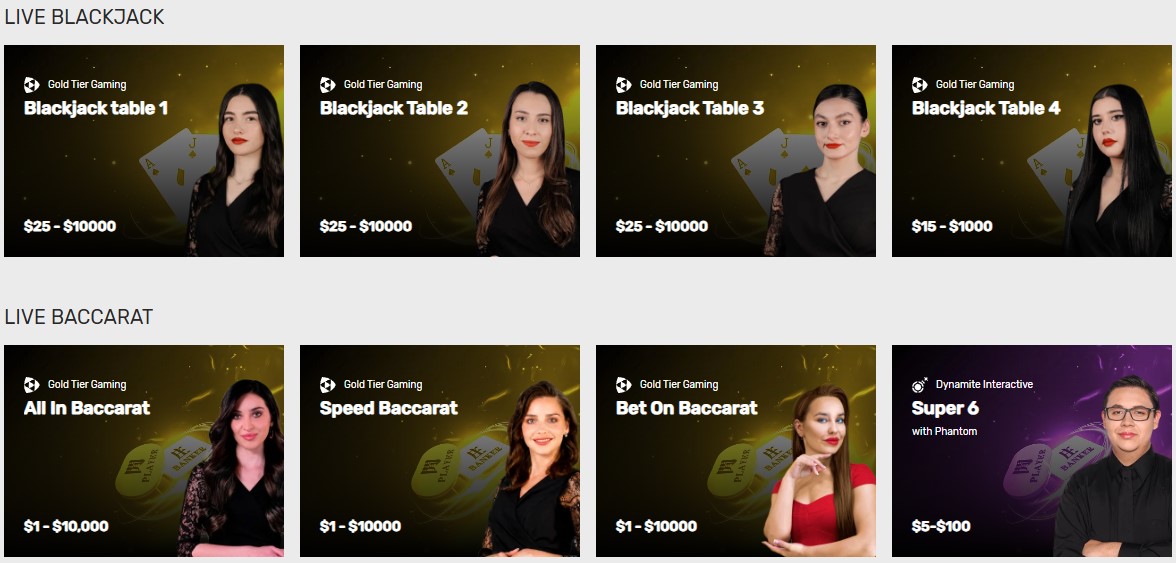 Bovada Live Casino Clovr