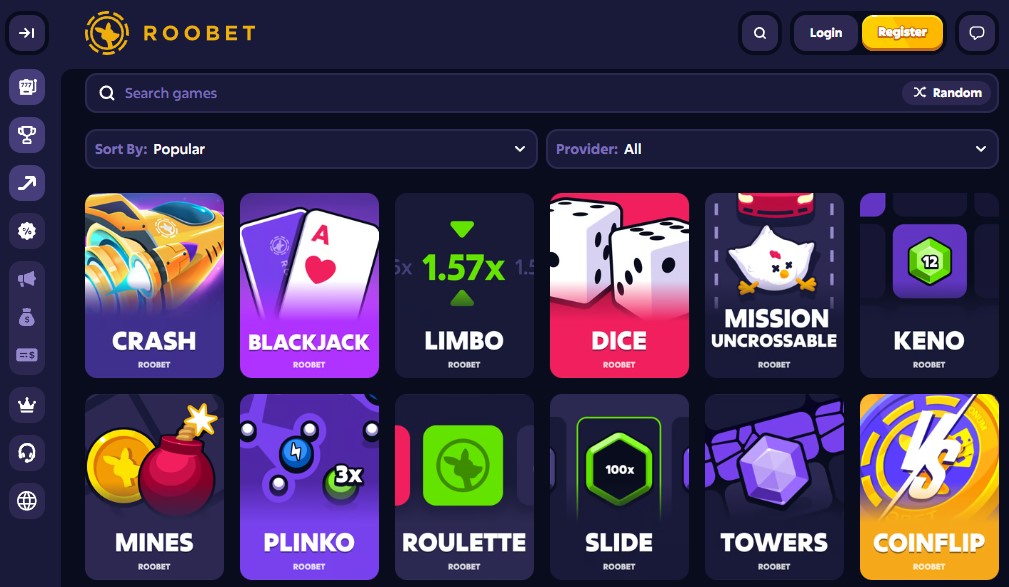 Roobet Games Clovr