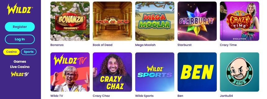 Wildz Casino Games Clovr