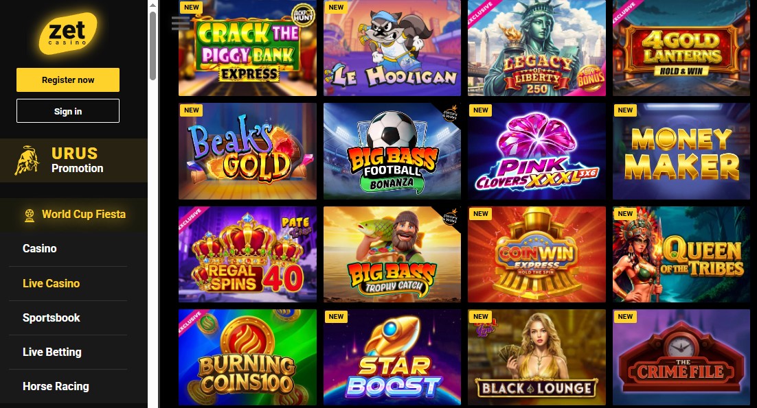Zet Casino Games Clovr