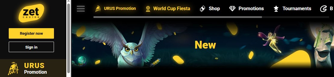 Zet Casino Home Clovr