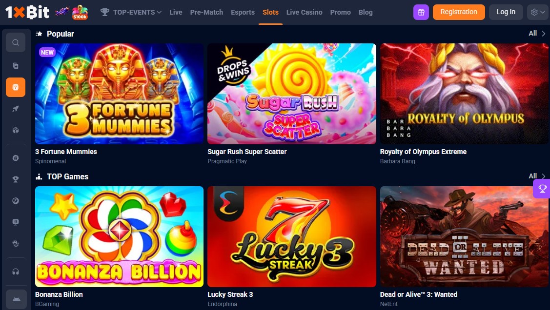 1xbit Casino Games Clovr