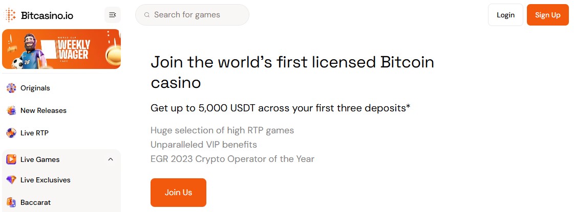 Bitcasino Io Home Clovr
