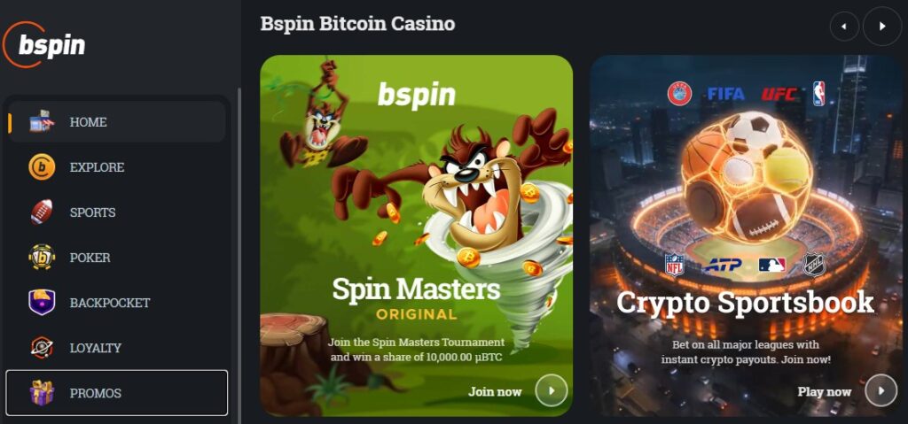 Bspin Casino Home Clovr