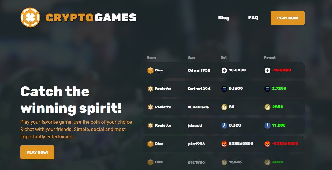 Cryptogames Net Home Clovr