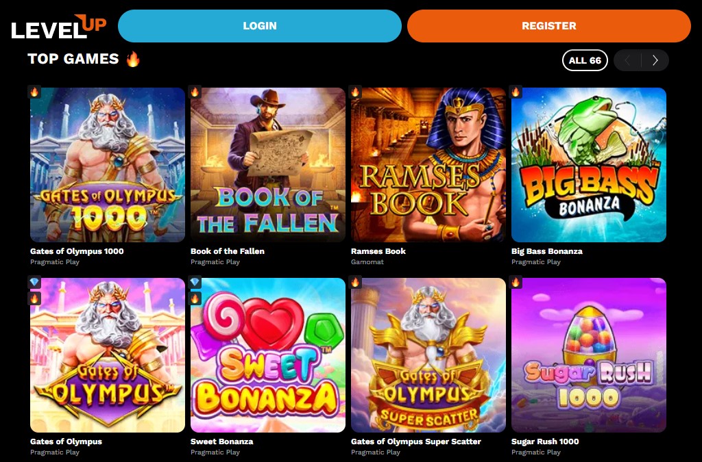 Levelup Casino Games Clovr
