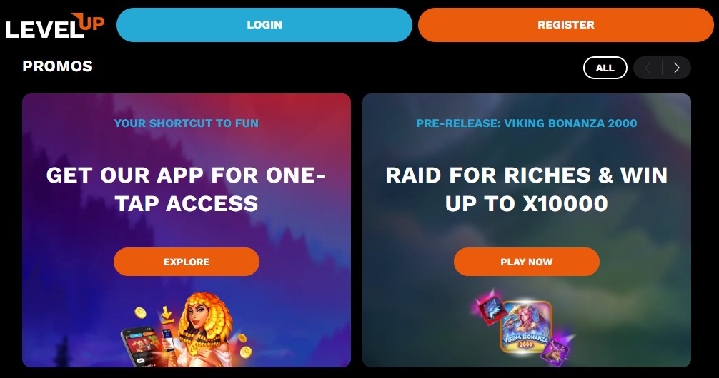 Levelup Casino Promos Clovr