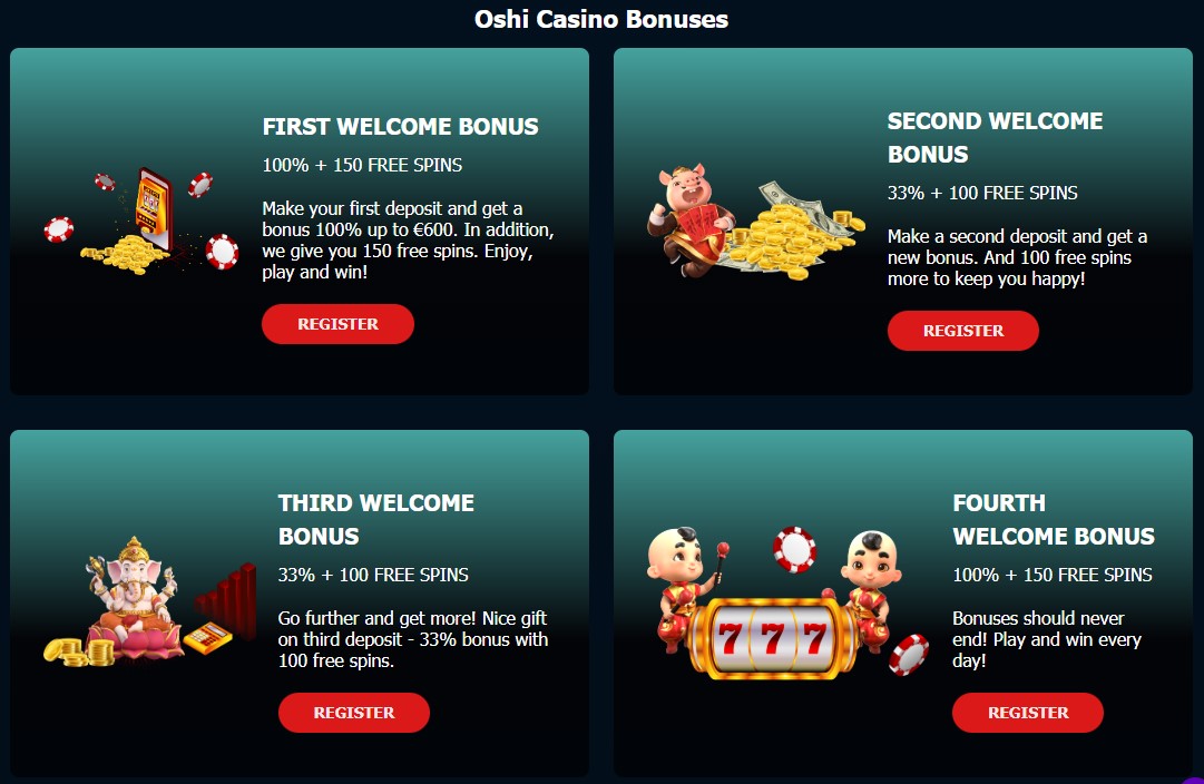 Oshi Casino Promo Clovr