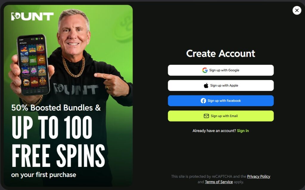 Punt Dot Com Signup Clovr