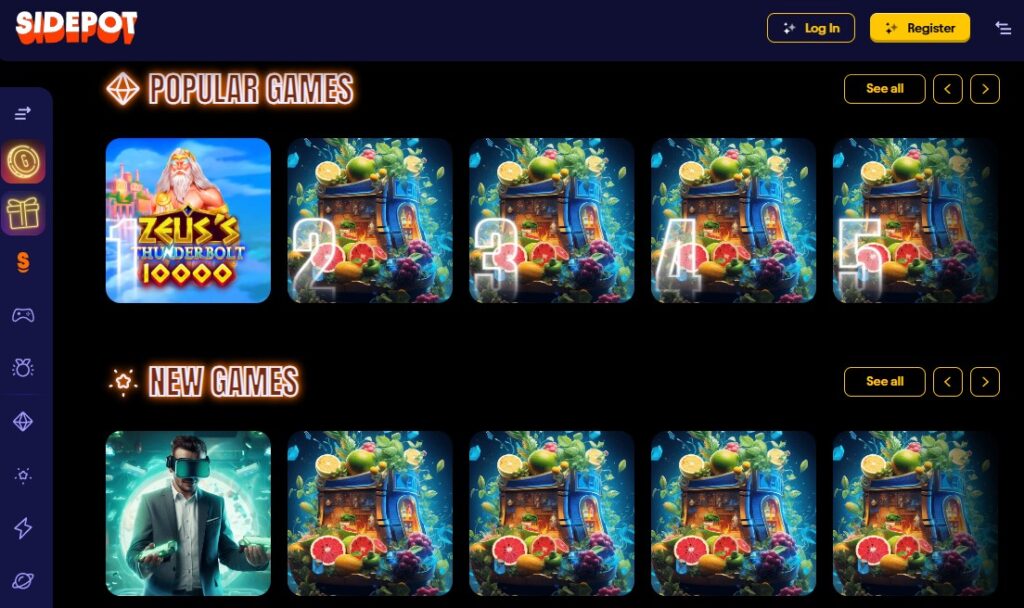 Sidepot Us Games Clovr