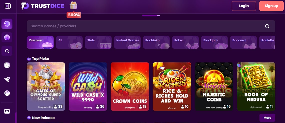 Trustdice Games Clovr