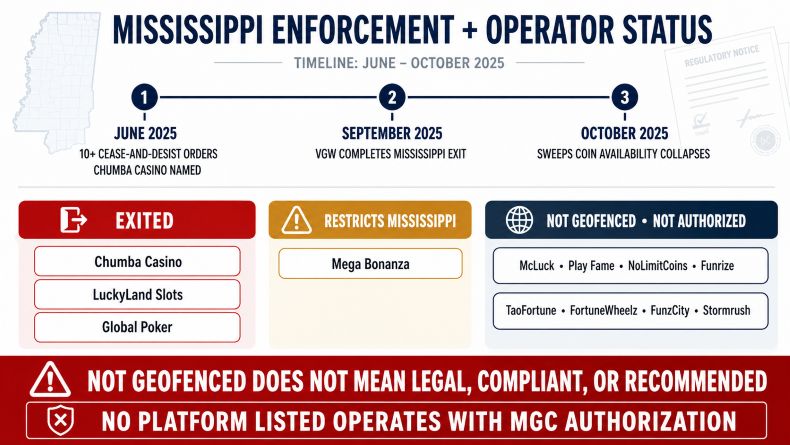 Enforcement And Operator Status