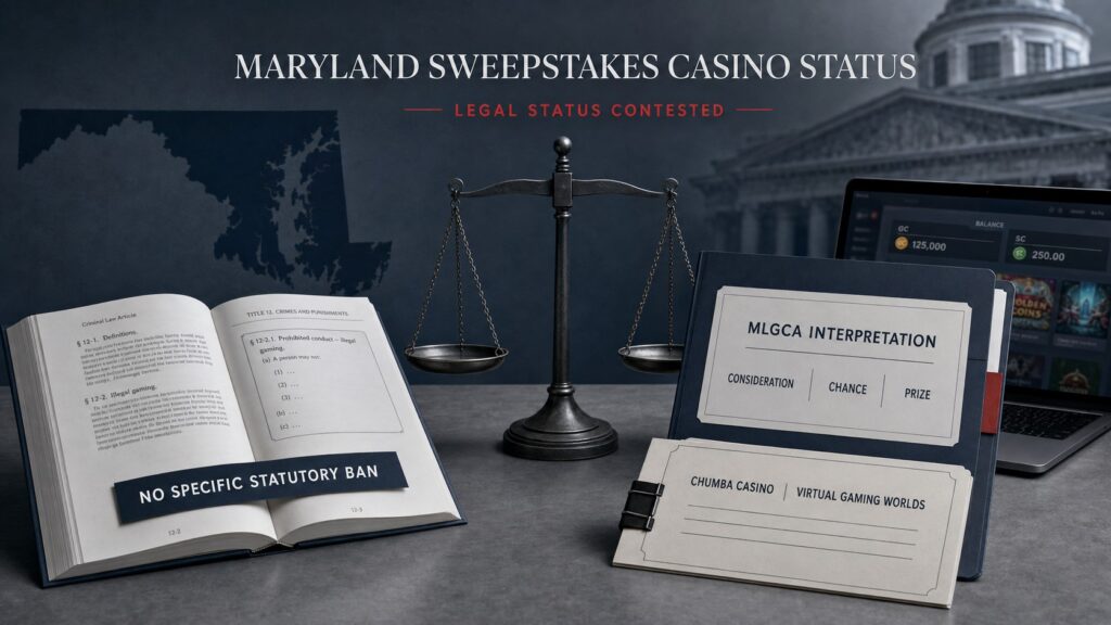 Maryland Sweepstakes Casino Status