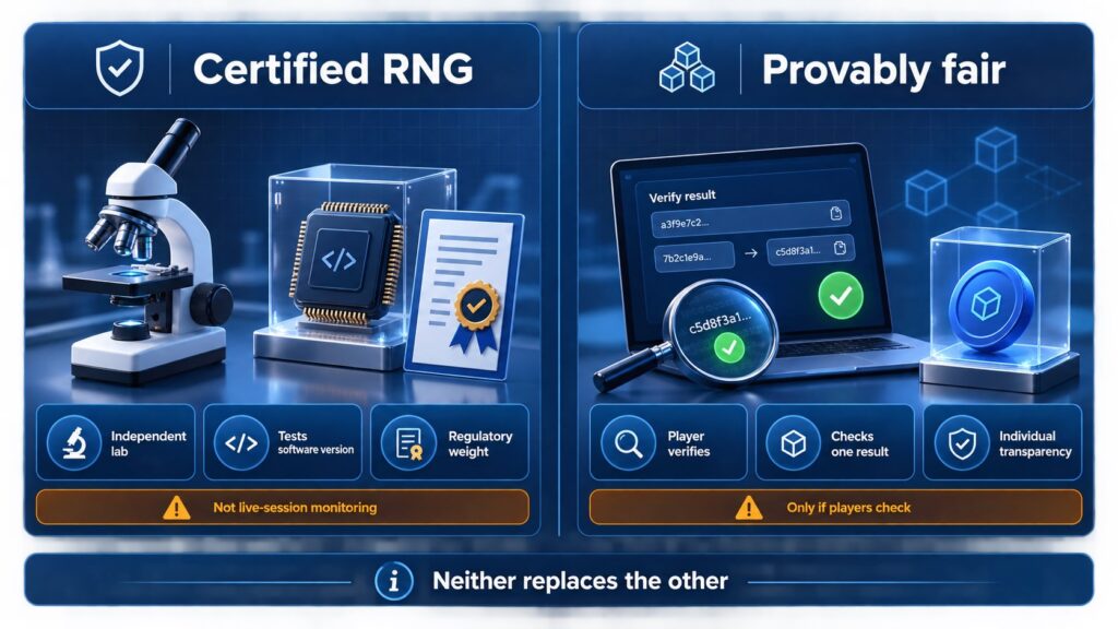 Provably Fair Compared With Certified Rng Clovr