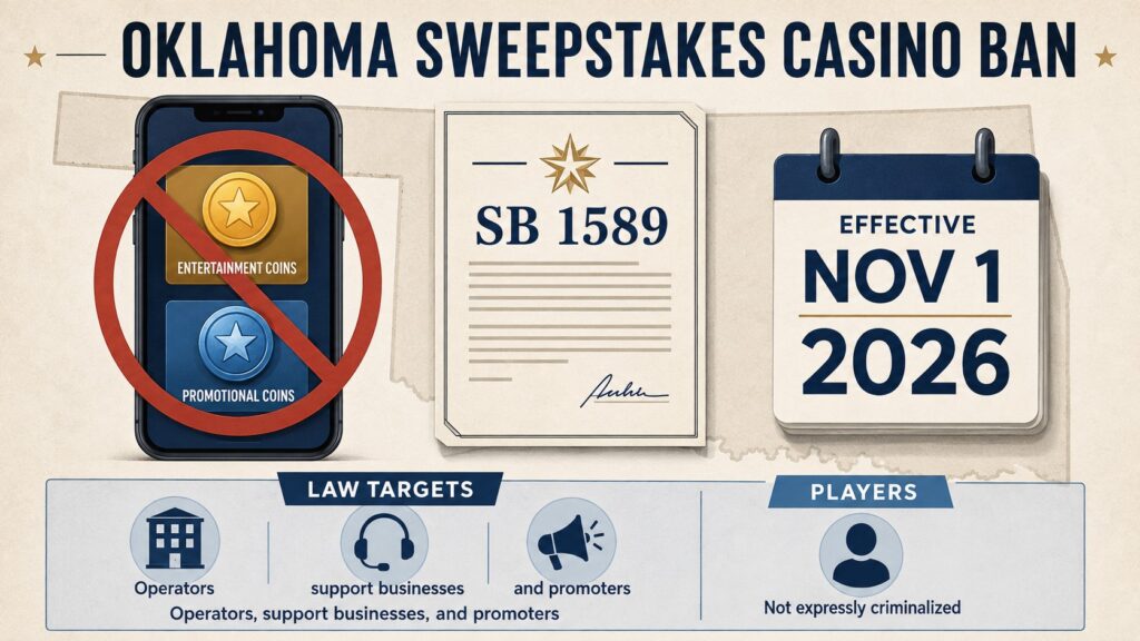 Oklahoma Sweepstakes Casinos Ban Clovr